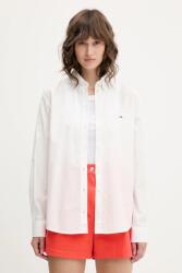 Tommy Hilfiger pamut ing galléros, fehér, relaxed, DW0DW20290 - fehér M