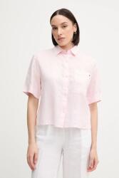 Tommy Hilfiger len ing galléros, rózsaszín, relaxed, WW0WW44720 - rózsaszín 44