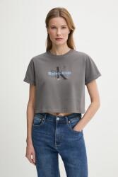 Calvin Klein Jeans pamut póló szürke, LV047AB814 - szürke M