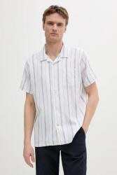Barbour ing Garnock Stripe S/S Regular Fit Shirt galléros, fehér, relaxed, MSH5608 - fehér XL