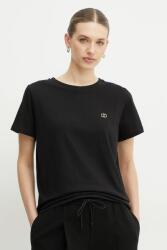 Twinset pamut póló női, fekete, 251TT2040 - fekete XS