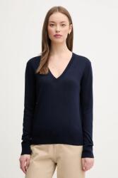 Benetton pulóver selyemkeverékből könnyű, sötétkék, 1ZRED402L - sötétkék L