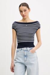 Tommy Hilfiger pamut pulóver könnyű, sötétkék, DW0DW20252 - sötétkék S