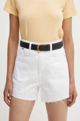 Pepe Jeans farmer rövidnadrág A-LINE SHORT UHW női, fehér, sima, magas derekú, PL801112TC1 - fehér 28