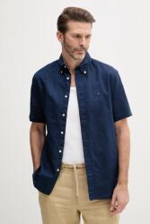 Tommy Hilfiger lenvászon ing legombolt galléros, sötétkék, regular, MW0MW40703 - sötétkék XL
