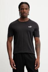 PUMA pamut póló fekete, nyomott mintás, 684674 - fekete XL