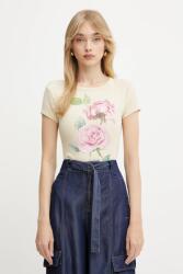 Guess t-shirt ROSE bézs, W5GI33 KA0H1 - bézs L
