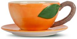 Byon csésze és csészealj Peach 300 ml narancssárga - narancssárga Univerzális méret
