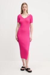 HUGO BOSS ruha rózsaszín, midi, testhezálló, 50538239 - rózsaszín XL