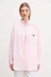 Tommy Hilfiger pamut ing galléros, rózsaszín, relaxed, DW0DW20289 - rózsaszín XL