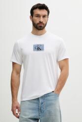 Calvin Klein pamut póló fehér, nyomott mintás, LV04RC854G - fehér L