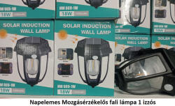  Napelemes Mozgásérzékelős fali lámpa 1 izzós