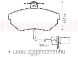 Vw Passat Első Fékbetét 2000-2005 TRW Visszajelzős