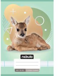 Nebulo Nebulo: Tűzött 3. osztályos vonalas füzet A5-ös 12-32 Állatos - Őzikés (VO3-AM-A5-12346806) - jatekshop