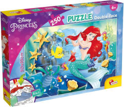 Lisciani Ariel a kis hableány 2 az 1-ben 250db-os puzzle és színező 50x35cm - Lisciani (91706L) - jatekshop