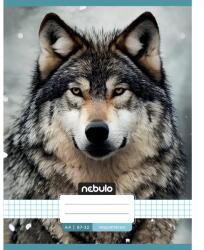 Nebulo Nebulo: Tűzött kockás farkas mintás füzet 87-32 A/4 (NR-AM-A4-12348121) - jatekshop