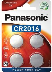 Panasonic CR2016 3V lítium gombelem, 4db/csomag (CR2016EL-4B) (CR2016EL-4B)