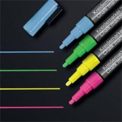 Sigel Folyékony krétamarker készlet, kúpos hegy, 1-2 mm SIGEL, 4 különböző szín (SBA179) - irodaoutlet