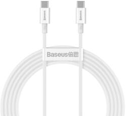 Baseus Type-C - Type-C gyorstöltő adatkábel, fast charging, fehér, 1M, 100W, Baseus Superior Series