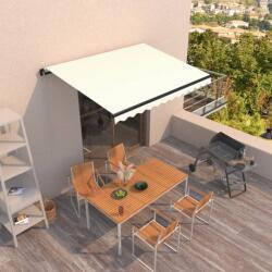 vidaXL krémszínű kézzel kihúzható napellenző 350 x 250 cm (3069077)