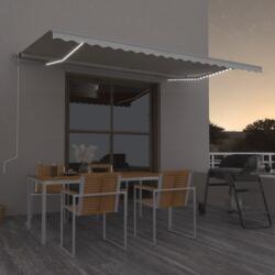 vidaXL krémszínű automata szélérzékelős és LED-es napellenző 500x300cm (3068952)