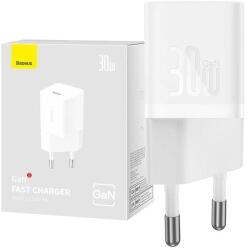 Baseus Incarcator retea Baseus, GaN5 Fast Charger 30W, 1 x USB Type-C 5V/3A, Alb
