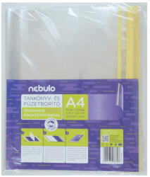 Nebulo Tankönyvborító öntapadó, ragasztócsíkkal, A4 51, 5x31cm, 10 ív/csomag, Nebulo, víztiszta (53868) - printsisters