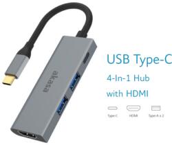 Akasa - USB Type-C 4 az 1-ben elosztó HDMI-vel - AK-CBCA19-18BK (AK-CBCA19-18BK)