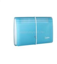 OXYBAG Opaline PP DL 13 rekeszes áttetsző-kék harmonika irattartó (2-490) (2-490)