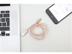 Kikkerland US142-RG-EU 1m-es Micro USB és iPhone kábel (rózsaszín) (KIKKERLAND_US142-RG-EU) (KIKKERLAND_US142-RG-EU)