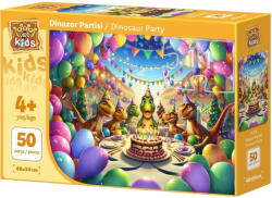 Art Puzzle Детски пъзел Art Puzzle от 50 XXL части - Динозавърско парти (35318) - ozone