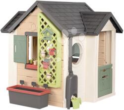 Smoby Set căsuța grădinarului cu tobogan super Megagliss 2în1 Garden House Life Smoby extensibil cu baschet și joc de apă (SM810408-11) Casuta pentru copii