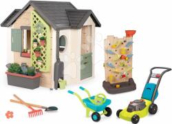 Smoby Set căsuța grădinarului cu perete de apă cu activități Garden House Life Smoby extensibilă cu ghivece și accesorii de grădină (SM810408-6) Casuta pentru copii