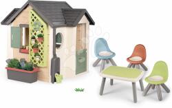 Smoby Set căsuța grădinarului cu cu loc de stat lângă masă Garden House Life Smoby extensibilă cu ghivece (SM810408-10) Casuta pentru copii