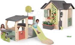 Smoby Set căsuța grădinarului cu set sport Garden House Life Smoby extensibilă cu tobogan și coș de baschet (SM810408-8) Casuta pentru copii