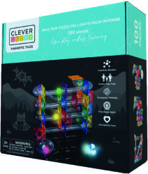  Cleverclixx mágneses építőkészlet - Világító golyós pálya 100 db (14393134)