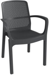 Toomax Sirolo Grafit Műanyag Kerti, Karfás Szék