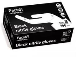 Paclan Expert nitril gumikesztyű S-es méret fekete 100db/doboz (GA4730) (GA4730)