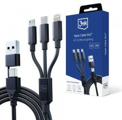 3mk Protection 5903108541244, USB-C, 1.5 m, Negru (cab/da/us/3mk/hy/12/15/ne) - vexio