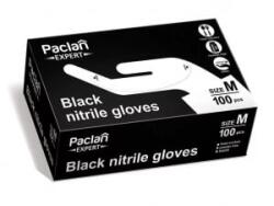 Paclan Expert nitril gumikesztyű M-es méret fekete 100db/doboz (GA4749) (GA4749)