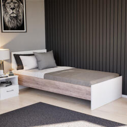 Leziter Miami egyszemélyes ágy 90x200 cm fehér-yorki tölgy (LMEA90FYT) - pepita - 48 990 Ft