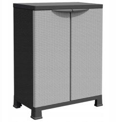 vidaXL Műanyag szekrény, 68x39x92 cm, rattan motívum (337898)