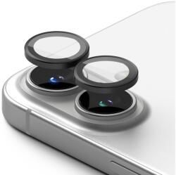 Tokgalaxis Üvegfólia iPhone 16 Plus kompatibilis - RINGKE kamera üvegfólia fekete kerettel/gyűrűvel (2 szett) (TG-FD8800274960374-2)