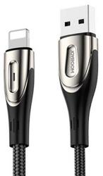 JOYROOM SHARP cablu de date (USB - lightning, 2.4A, încărcător rapid, 200cm, șiret, indicator LED) BLACK S-M411_B_LIGHTNING200 (S-M411_B_LIGHTNING200)