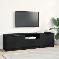 vidaXL TV Szekrény - Fekete tölgy - 140x35x40 cm - Műanyagból készült (VD862088)