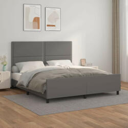 vidaXL szürke műbőr ágykeret fejtámlával 180x200 cm (VD3125528)