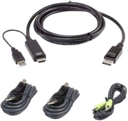 ATEN USB Universal Secure KVM Cable Kit 1, 8m Black 2L-7D02UHDPX4 (2L-7D02UHDPX4)