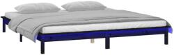 vidaXL kis kétszemélyes fekete tömör fa LED-es ágykeret 120 x 190 cm (820645) - pepita