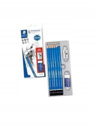 STAEDTLER Lumograph Ceruza 2H, HB, B, 2B, 4B, 6B Radír Hőmérséklet (S 61 100 C6)
