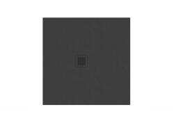 RAVAK Slate Pro 80x80 cm zuhanytálca, matt fekete XA034433010 (XA034433010)